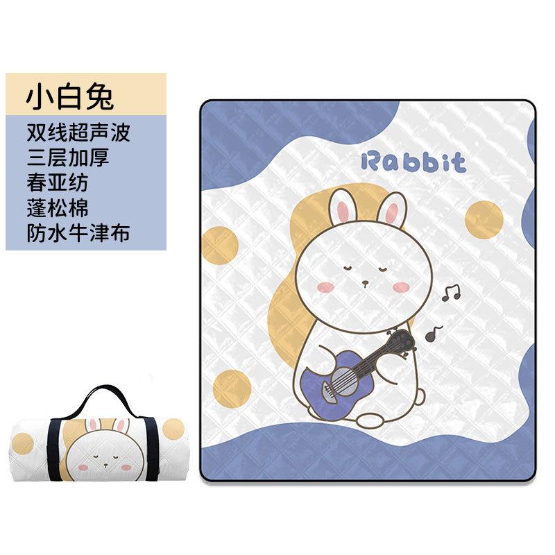 Ultrasonic Picnic Mat Thickened Camping Floor Mat Portable Beach Camping Mat Waterproof Outdoor Outing Cartoon Moisture-proof Mat