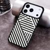 Geometric Stripy Triangle Phone Case for iPhone 17 16 15 Pro Max Air 14 13 12 11 Plus Shockproof Cover