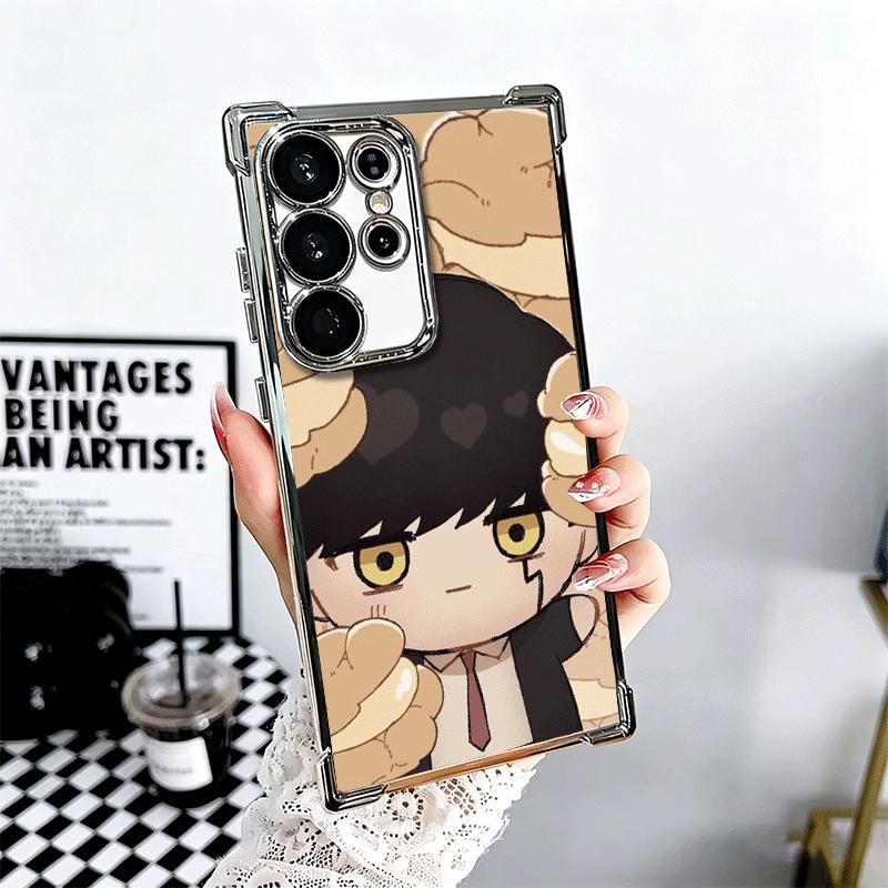 Mashle Magic And Muscles Anime Plating Phone Case For Samsung Galaxy S24 S25 FE S26 Edge S23 Ultra S22 S21 Plus S20 Anti-Fall Ai