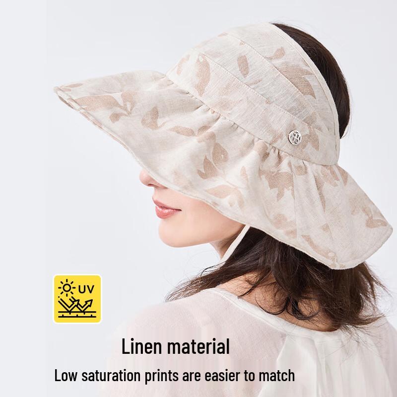 JIUMU Women's Foldable Linen Sun Visor