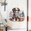 Versatile PVC Surface Stickers Christmas Cute Puppy Wall Stickers Waterproof Decals Peel And Stick Animal Removable Window Clings Art Decor for Home