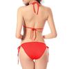 2Pcs/Set Halter Swimsuit No Pad Split Type Solid Color Bathing Suit for Summer
