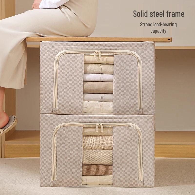 Large Capacity Foldable Fabric Storage Box - Dustproof & Moistureproof with Visibility
