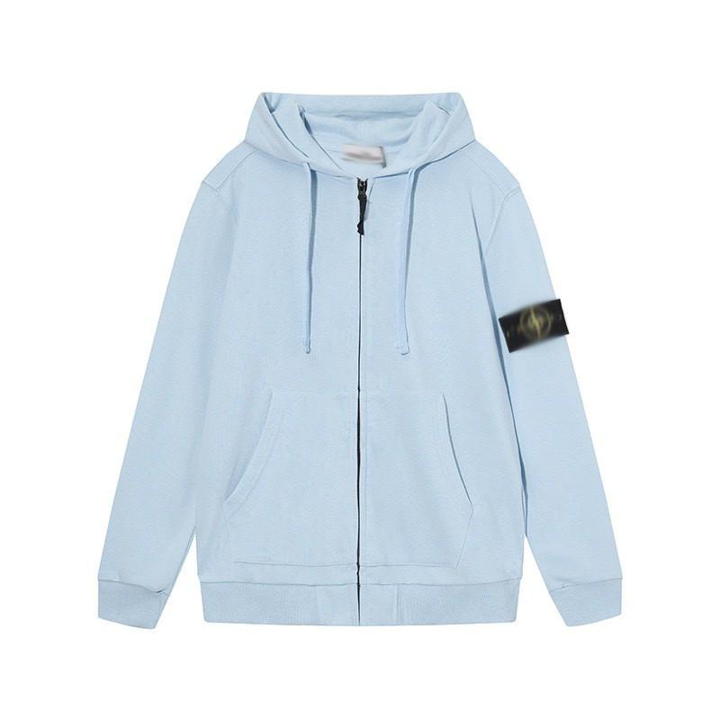 Stone Island Compass Patch Basic Hoodless Sweatshirt Loose Fit Men Women Casual Daily Wear