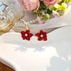 Chic Frosted Floral Earrings for Women: Multi-layer Petal Studs with Sweet, Natural Elegance