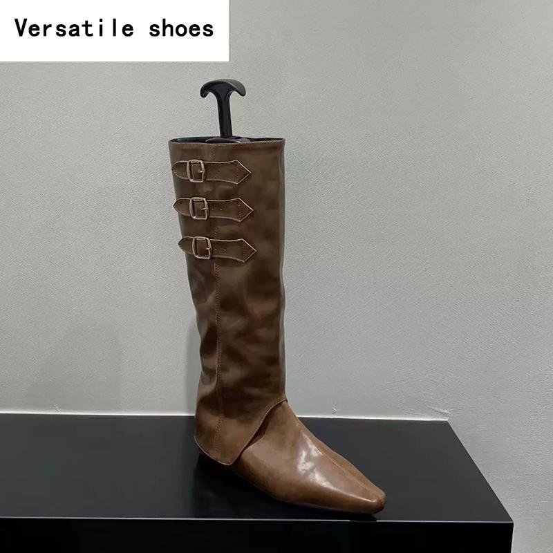 Внутренние женские сапоги до колена — фото 4