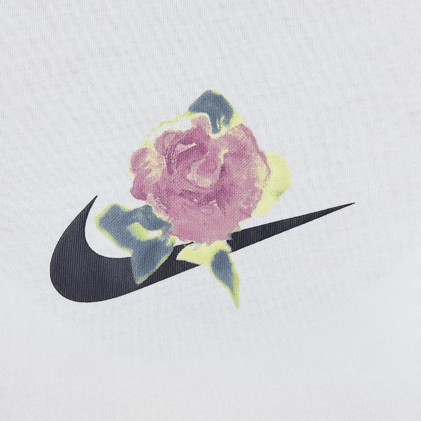 Nike T-shirt à col rond graphique Logo Floral Collection Artiste Sportswear Femme T-shirts Blanc HF4684-133