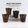 Fashion Brown Tortoise Glass Cup Leopard Print High End Water Glass for Family Gathering Office Use