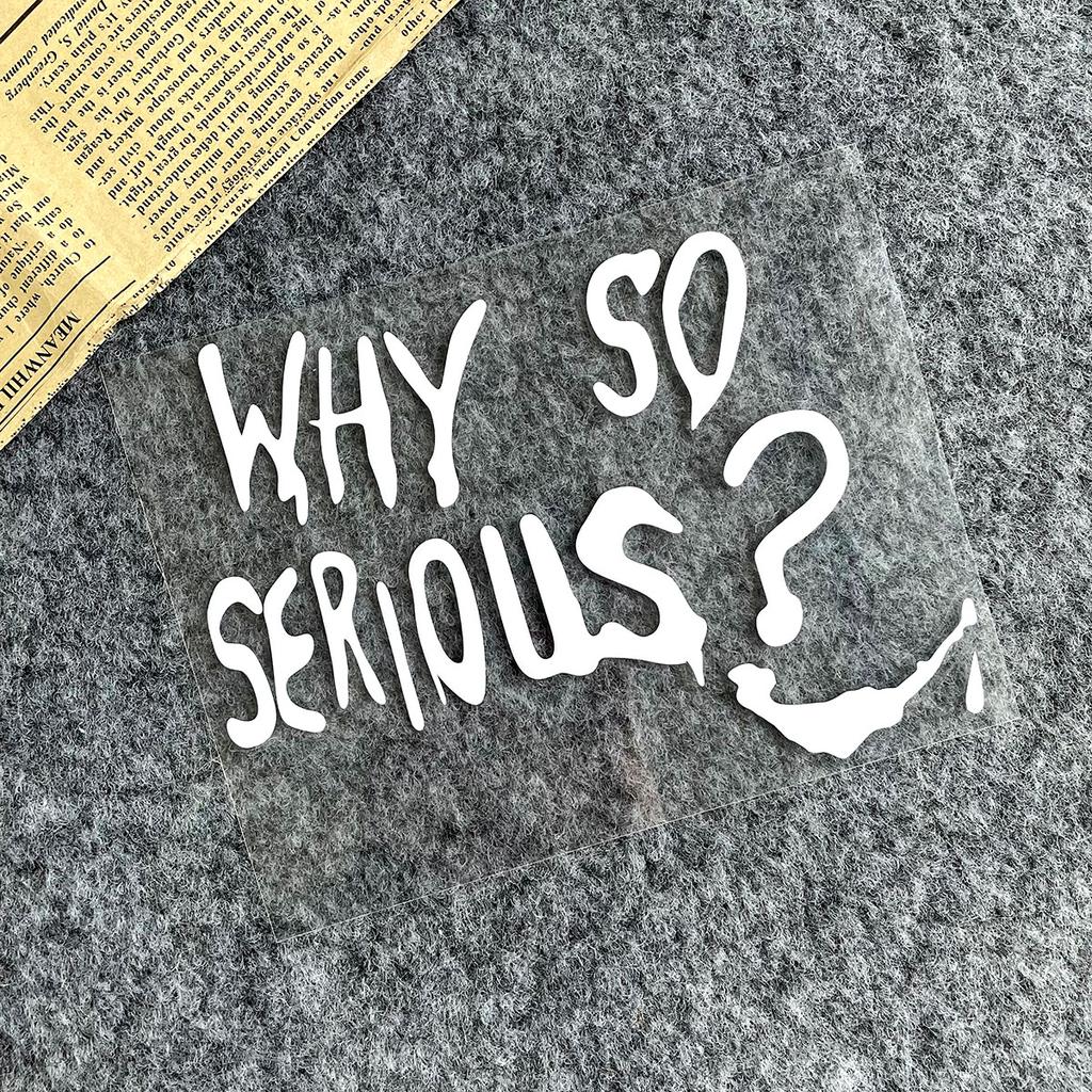 Joker Why So Serious? Reflective Motorcycle Stickers Decor Moto Scooter Body Windshield Helmet Exterior Accessories Decal