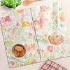 Decorative Tempered Glass Cutting Boards Watercolor Flowers 2X30X52 Cm