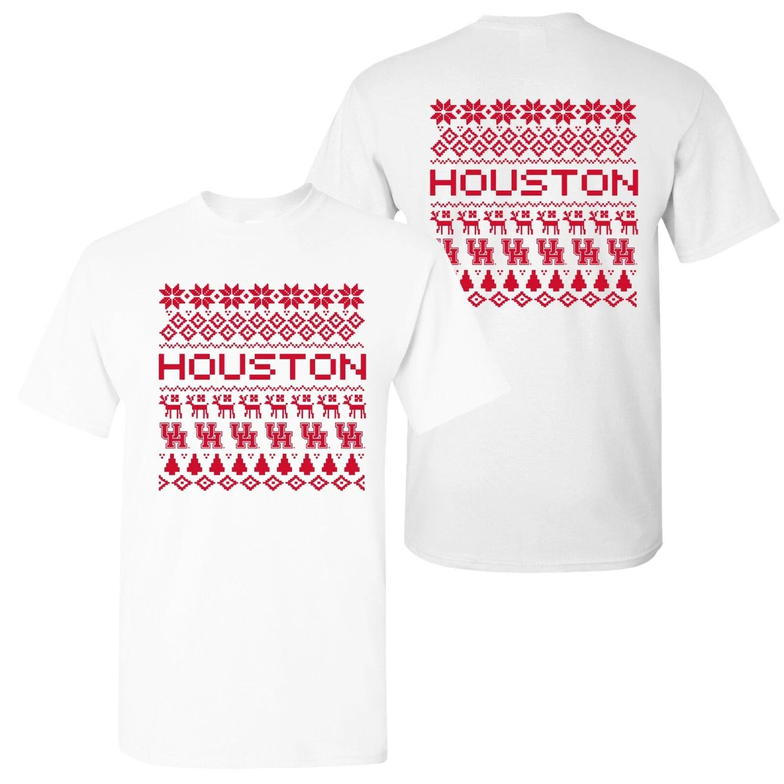 Houston Cougars Holiday Sweater T-Shirt - White S