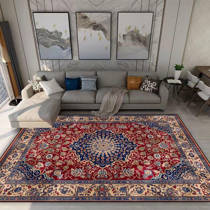 Persian Retro Carpet Living Room Decoration Home Sofa Area Rugs Boho Bedroom Non-slip Rug Hall Coffee Tables Washable Floor Mat