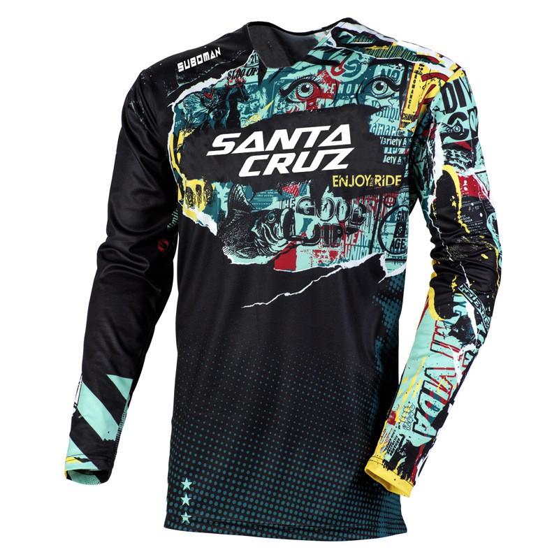 Mens Off-Road Motorcycle Riding Suit Mountain Bike Downhill Jersey Breathable Quick-Dry Cycling Apparel