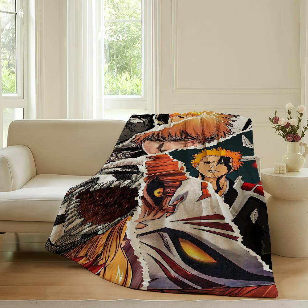 Adventure Anime B-BLEACH Blanket For Sofa Office Bed Plane Travel Sleep Read Relax Camping Soft And Warm