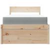 Cadre de lit avec matelas - Maison Exclusive - Bois de pin massif - Avec tiroirs - Matelas 90x200