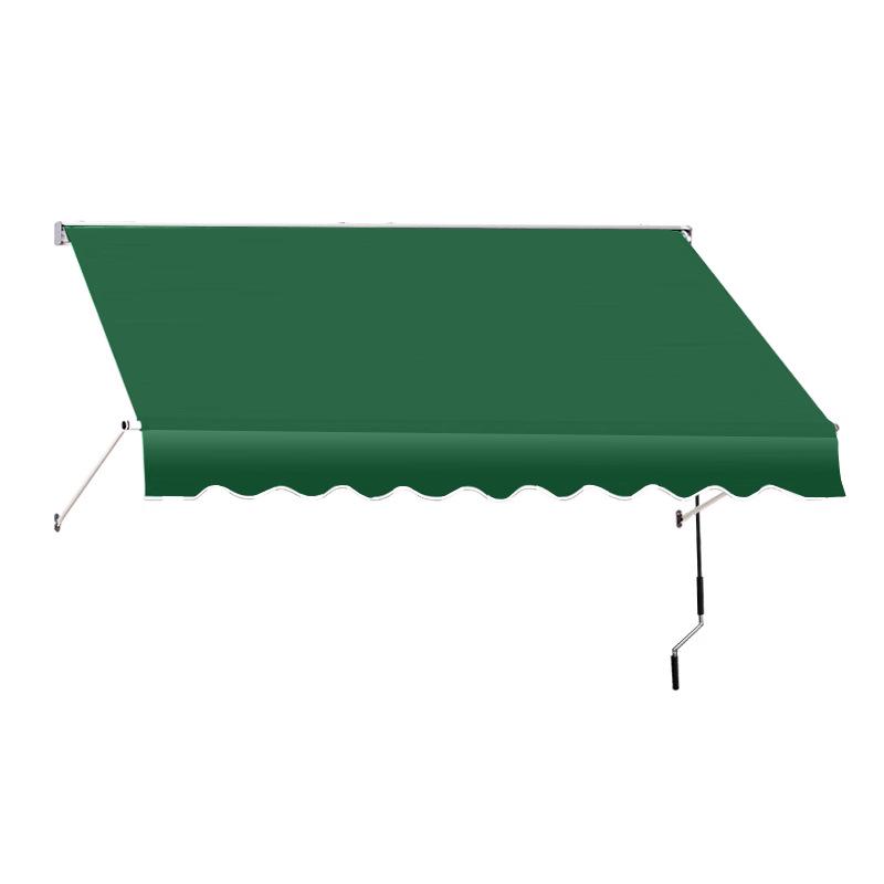 Outdoor Sunshade Awning with UV & Rain Protection - Hand-Crank Lift Roller Blind