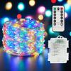 suddus Fairy Lights Battery Operated 33ft 100 LED String Lights Remote