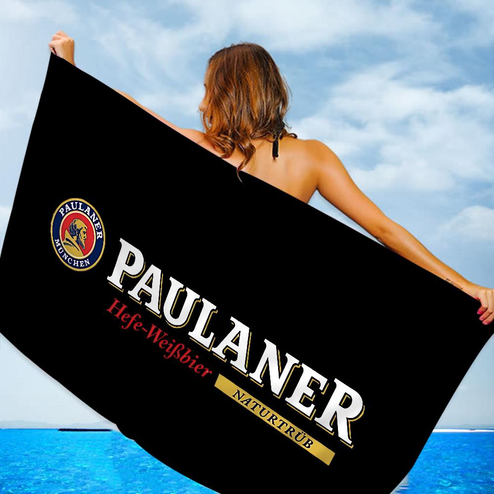 

German Beer Paulaners Microfiber Beach Towel Absorbent Quick Dry Soft Yoga Swimming Resort Mountain Climbing Towel W30*H60(CM)