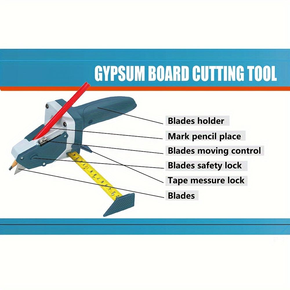 Gypsum Board Cutter, Woodworking Circle Drawing Tool Locator with Tape Measure, Drywall Cutting Artifact - Including Pencil and 5 Additional Blades