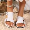 Summer Women's Double Buckle Casual Fish Mouth Beach Sandals