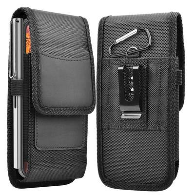 Univerzální nylonová taška na telefon Oxford Pouzdro s klipem na opasek Pouzdro do pasu pro iPhone7/8/X/12 Černá 3,5–6,3 palce