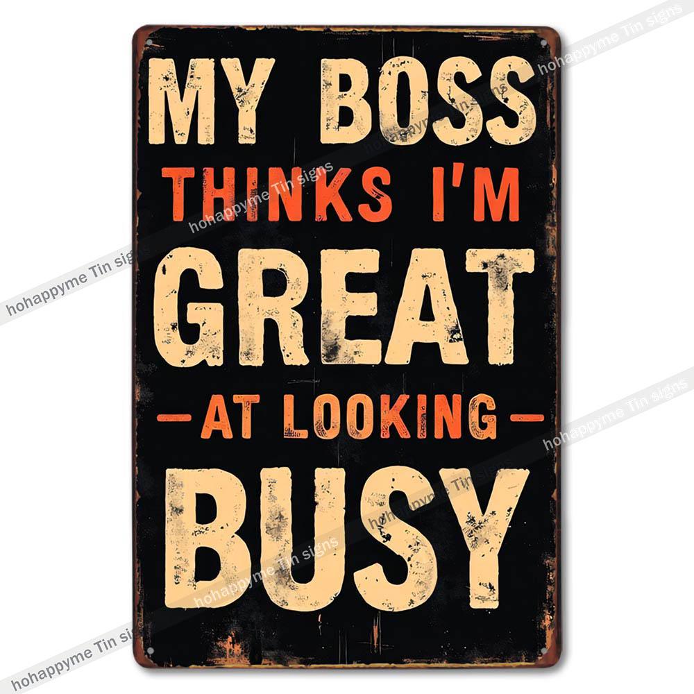 Retro Metal Signs Humorous Quotes Wall Art Home Decor Tin Plaques Office Bar Cafe Decoration