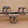 Vintage 316L Stainless Steel Dragon Hoop Earring for Men Women Punk Hip Hop Style China Dragon Huggie Earrings Jewelry