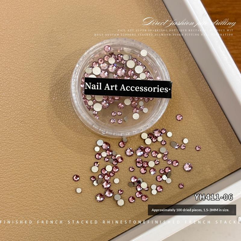 100Pcs 1.5-3Mm Glass Crystal Non Hotfix Rhinestones Craft Supplie Flatback Glitter Stones Nail Art Decorations Diy Accessories