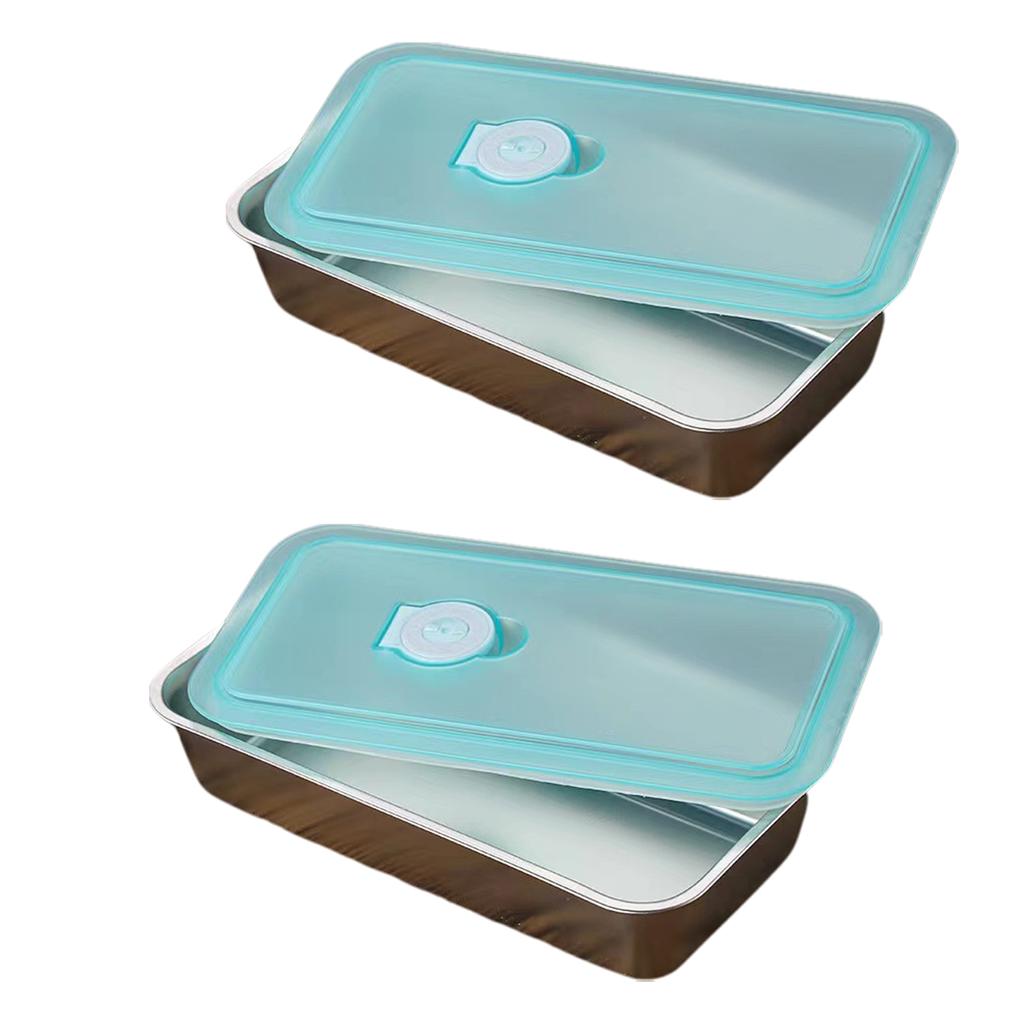 Stainless Steel Fresh-keeping Bento Box Compact On Go Snacking 304 Stainless Steel Fresh-keeping Box