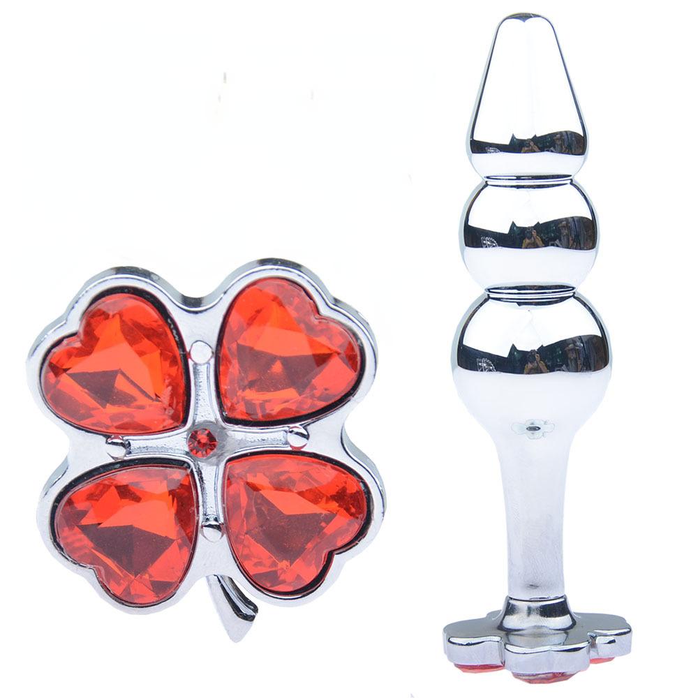 Srebrny Koniczynka Szczęścia Korek Analny Konwencjonalne Alternatywne Zabawki Seksualne Masażer Prostaty Dildo Korek do Pupy Stymulator Zabawki Seksualne Anal