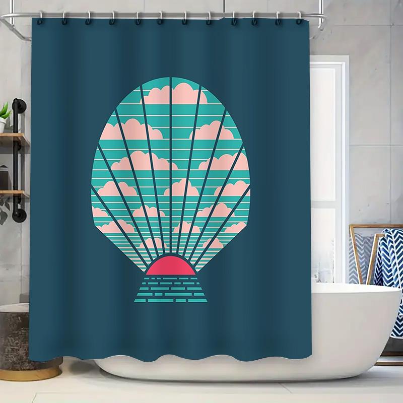 

Floral Sun Shower Curtain Tropical Botanical Nature Plant Pattern Bathroom Decor Artistic Modern Farmhouse Home Textile W60H190(CM)-1 Pcs