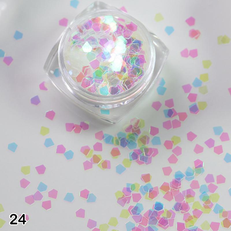 1Box Nail Art Super Glitter Sequins Holographic Northern Nail Art Sequins Lights Laser Flakes Sticker DIY Accessories Manicure
