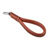 Short Dog Leash Brown Leather Dog Leash with Sturdy Hook for Training Walking