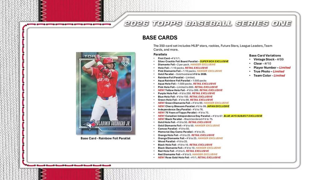 MLB 2026 TOPPS SERIES 1 BASEBALL MEGA BOX