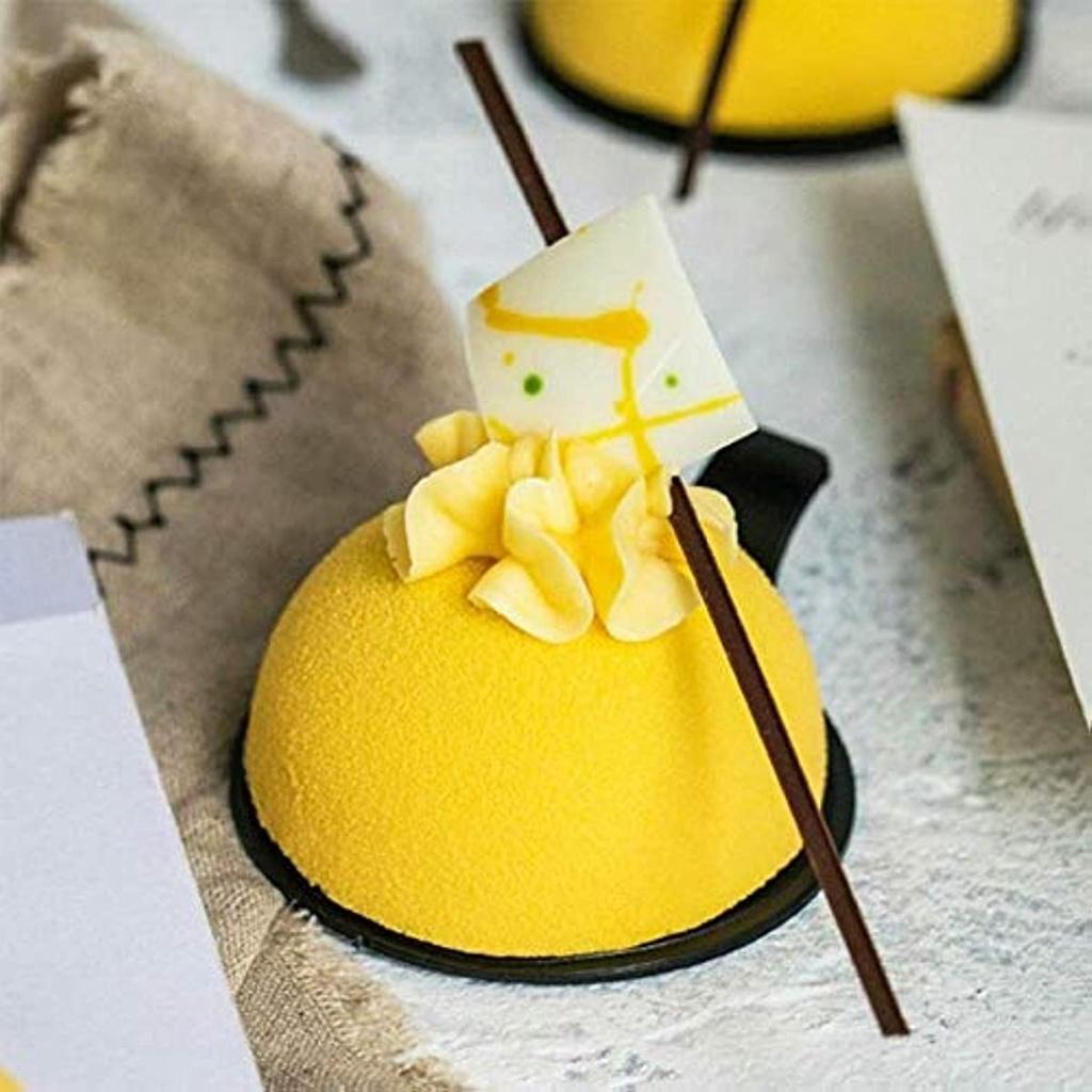 5 Cavity Extra Large Semi-sphere Silicone Mold, 3 Pack Mold for Making Chocolate, Cake, Jelly, Cupola Mousse