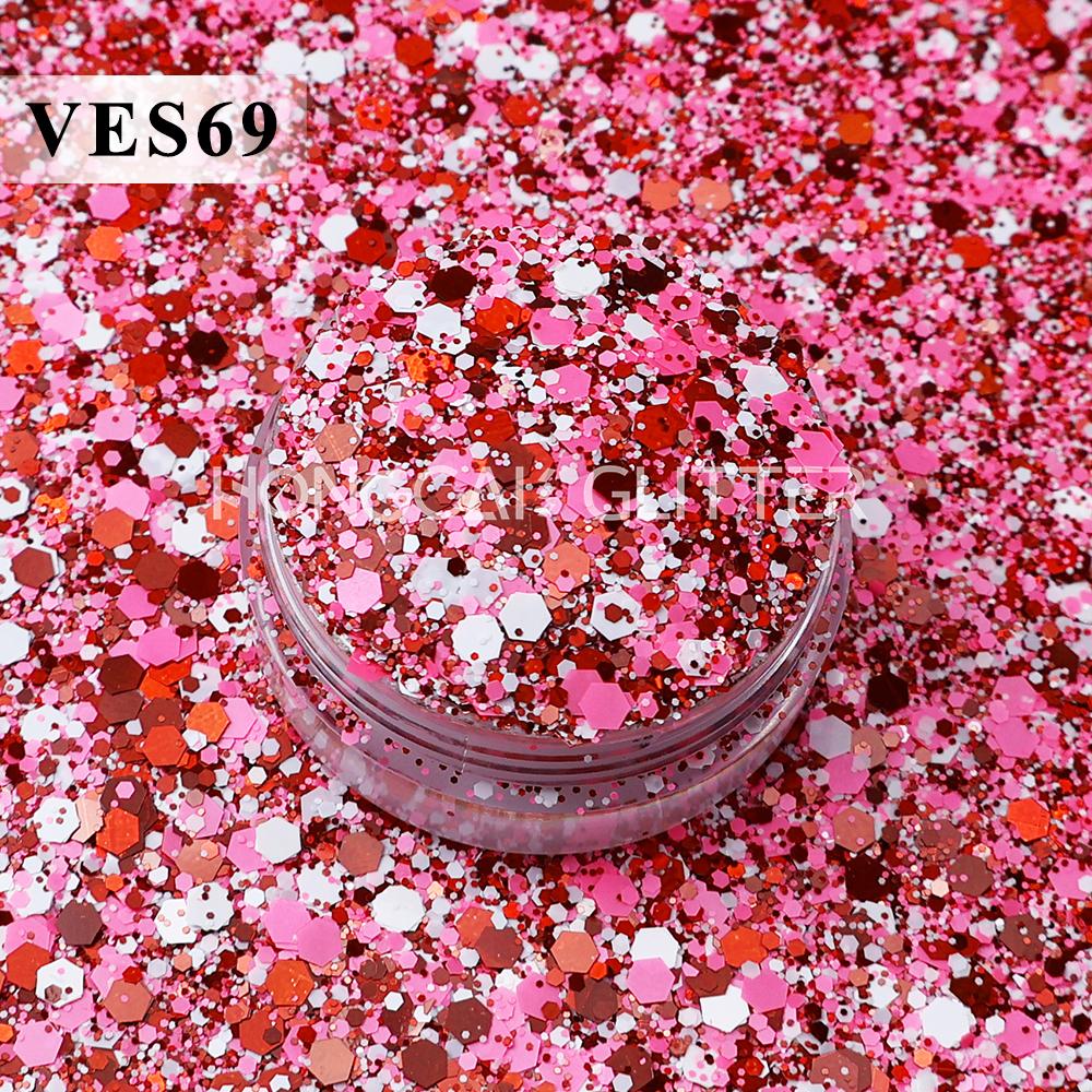 New Valentines Day Polyester Glitter Bulk Chunky Mixed Glitter for Resin Tumblers Christmas Decorations