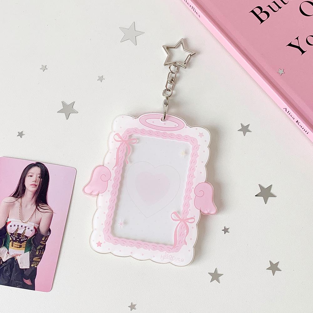 Original Angel Wings Three-Inch Instax Protective Card Sleeve - Small Card Display Storage with Pendant.