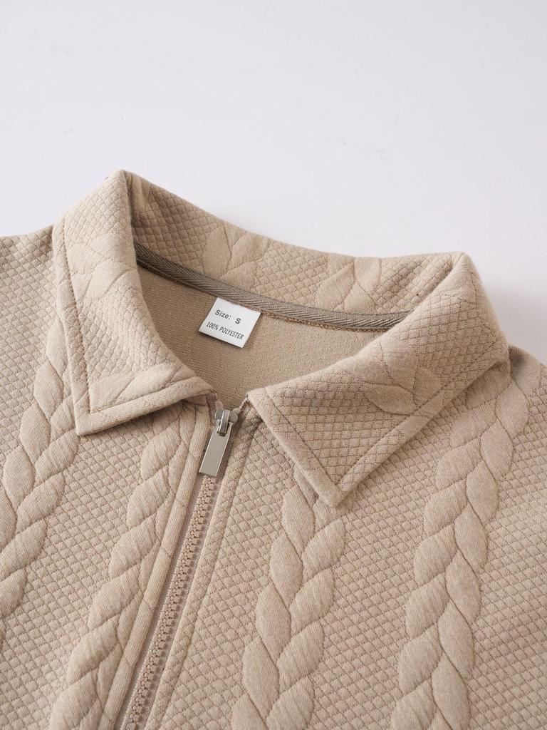 Men's Casual Half-Zip Pullover Hoodie with Lapel - 2025 Spring/Autumn Style