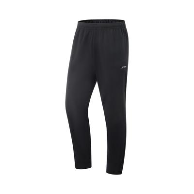 Fitness Series Casual Simple Solid Color Ice Silk Quick Dry Cool Straight Leg Elastic Knitted Sports Pants Men Bottoms Black AKLV727-1