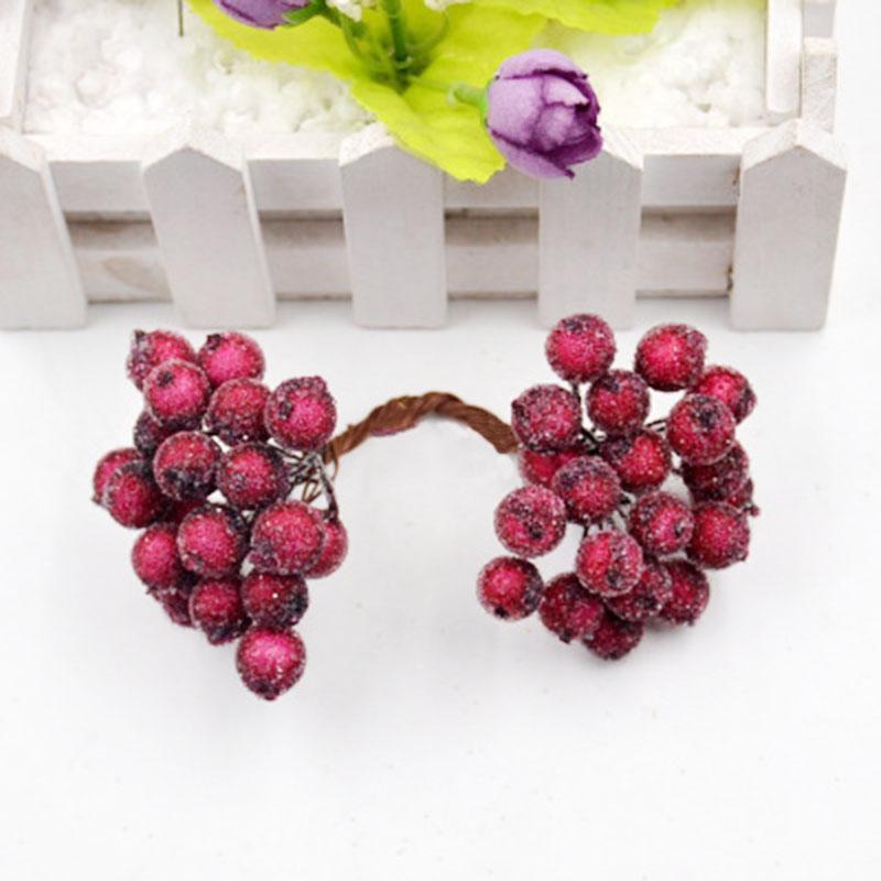 20 buc/pungă Simulare creativă Spumă Îngheț-Toamnă Crăciun Boabele mici DIY Accesorii pentru decorarea părului, lucrate manual, Material de coroană de trestie florale