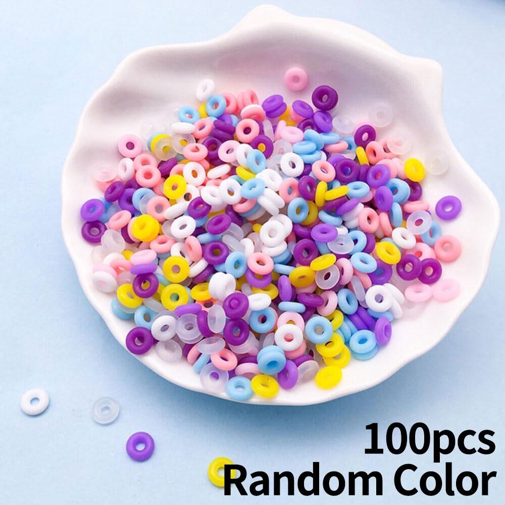 

100/200/400 шт. Уплотнительное кольцо для бусин, силиконовое кольцо, уплотнительное кольцо, браслет, ожерелье, изготовление ювелирных изделий, аксессуары, многоразовые бусины 100pcs
