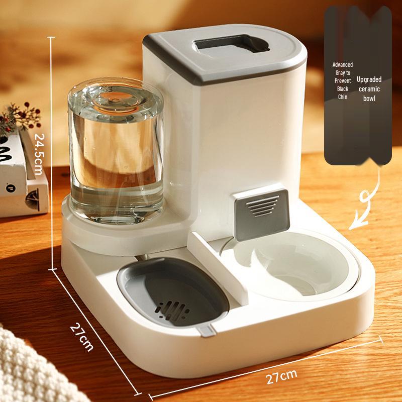 Large Capacity Automatic Pet Water & Food Dispenser with Dry/Wet Separation for Cats & Dogs
