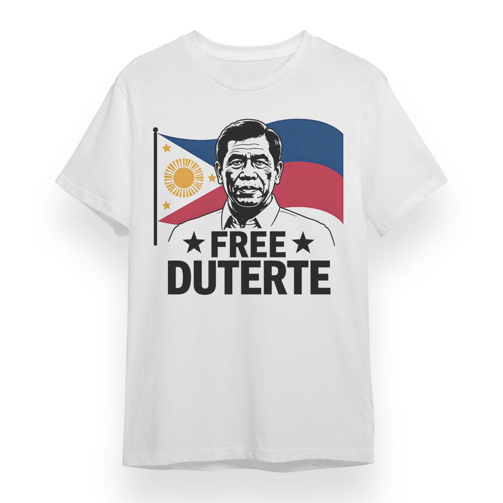 

Men s T-shirt With Free Duterte Design Unisex White 100% Cotton Oversize Tee L