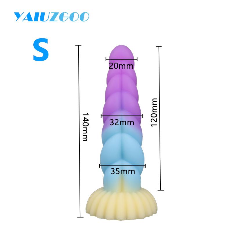 Silicone Soft Luminous Dildo Anal Toys for Women Men Masturbator Glowing Butt Plug Big Dildos with Suction Cup Adult Sex Toy