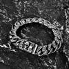 Personalized Punk Men's Stainless Steel Trend Jewelry Domineering Retro Pattern Titanium Steel Skull Bracelet