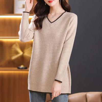 Sweater for Women Autumn Winter Thickened Pullover Sweater Warm Knitted Sweater Long Sleeve Short Slim-fit Tight Jumper Large Size Sweater Tops