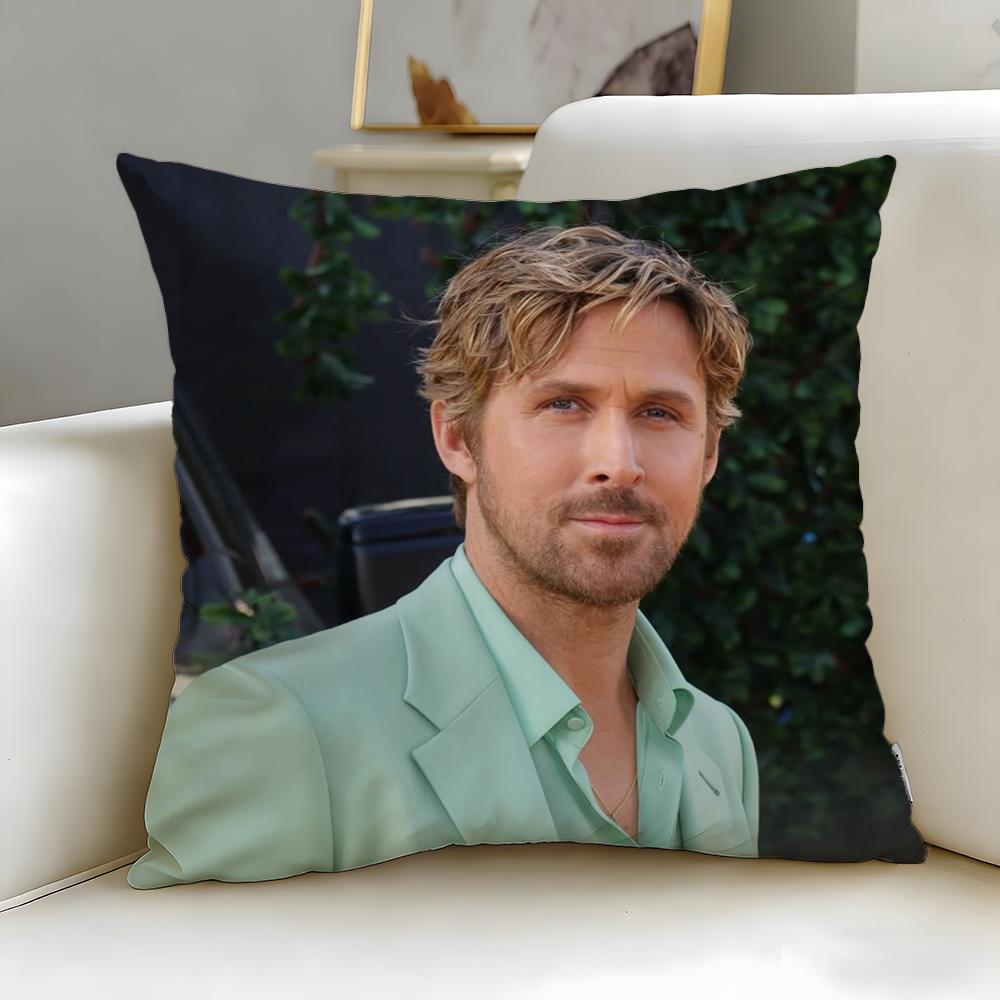 Popular Actor Ryan Gosling Cushion Cover Soft  EasyWash Pillow Case  Versatile for Couch Bed Travel and Office