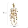 Christmas Tree Desktop Xmas Tree, Crafts Art with Bell Ornament for Table Centerpiece Bedroom Home