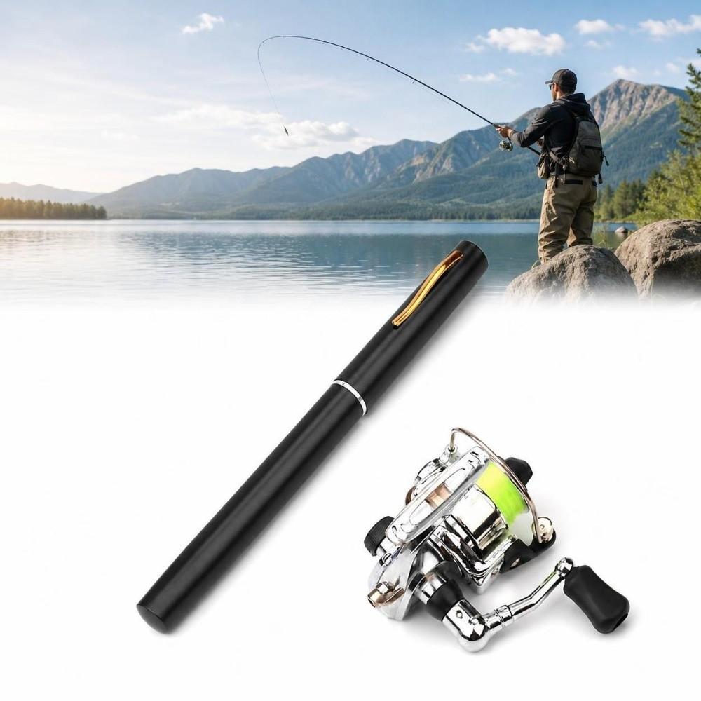 Collapsible Fishing Rod Reel Combo Mini Fishing Rod Kit Pocket Fishing Rod Kit for Freshwater