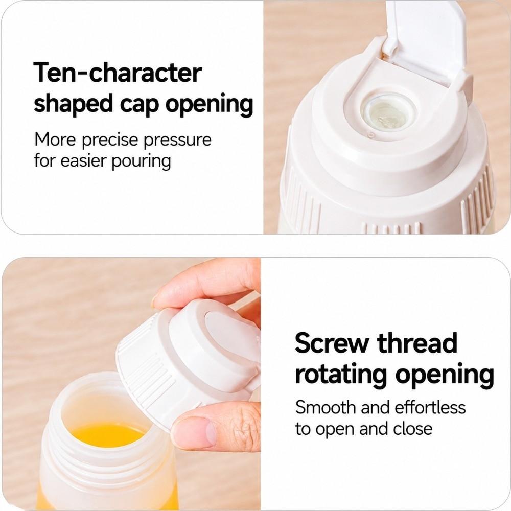 Leakproof Condiment Bottle With Lid Seasoning Bottle Squeeze Sauce Bottle Salad